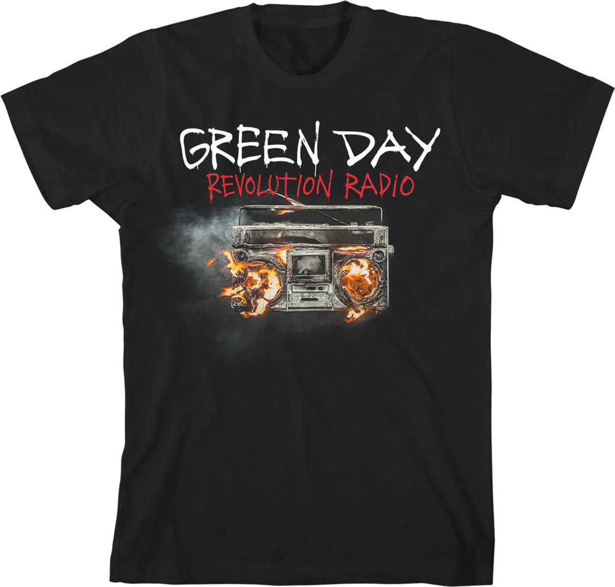 T-shirt Green Day T-shirt Revolution Radio Cover Noir 2XL