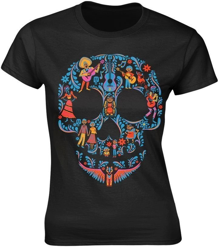 Tričko Disney Tričko Coco Skull Pattern Black M
