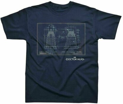 T-Shirt Doctor Who T-Shirt Dalek Blueprint Herren Navy S - 1