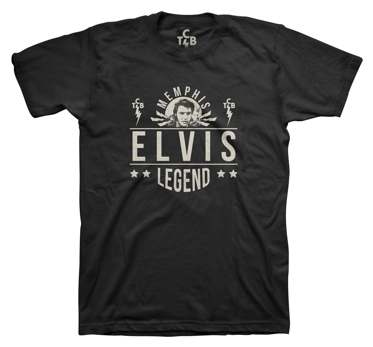 Shirt Elvis Presley Shirt Legend Heren Zwart 2XL