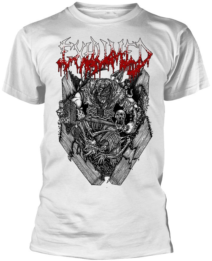 T-shirt Exhumed Casket Crusher White XL T-shirt