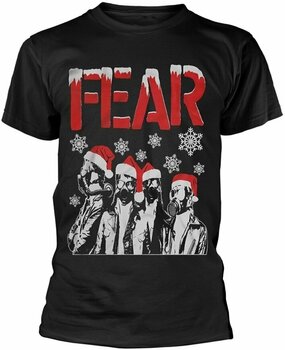 T-Shirt Fear T-Shirt Gas Mask Santas Herren Black M - 1