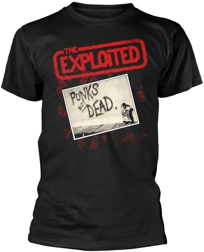Camiseta de manga corta The Exploited Camiseta de manga corta Punks Not Dead Hombre Black XL