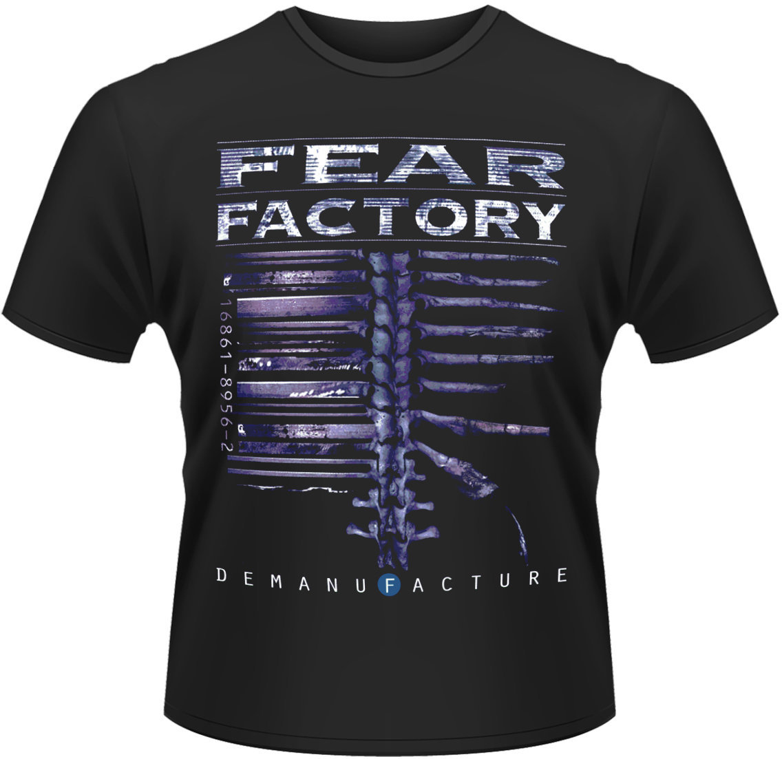 Camiseta de manga corta Fear Factory Camiseta de manga corta Demanufacture Hombre Black S