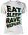 Tričko Fatboy Slim Eat Sleep Rave Repeat White S Tričko