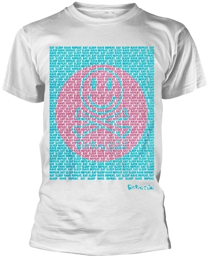 T-shirt Fatboy Slim Repeat White 2XL T-shirt