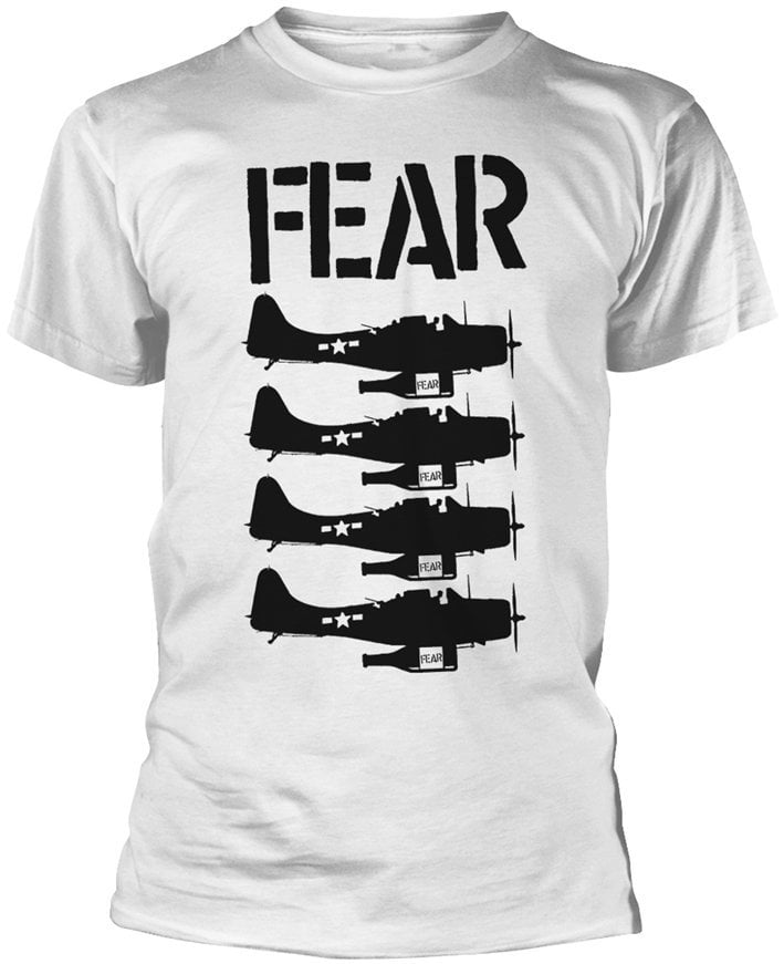 T-shirt Fear Beer Bombers White 2XL T-shirt