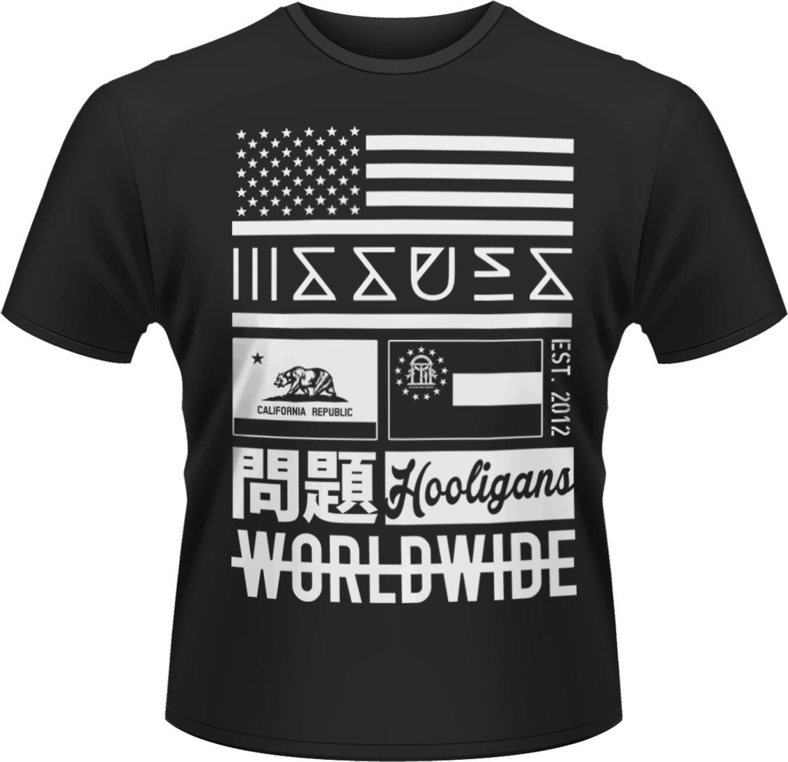 T-Shirt Issues T-Shirt Worldwide Herren Schwarz M
