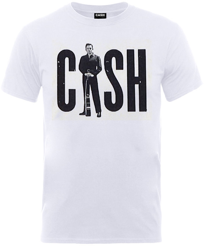 T-Shirt Johnny Cash T-Shirt Standing Cash Weiß L