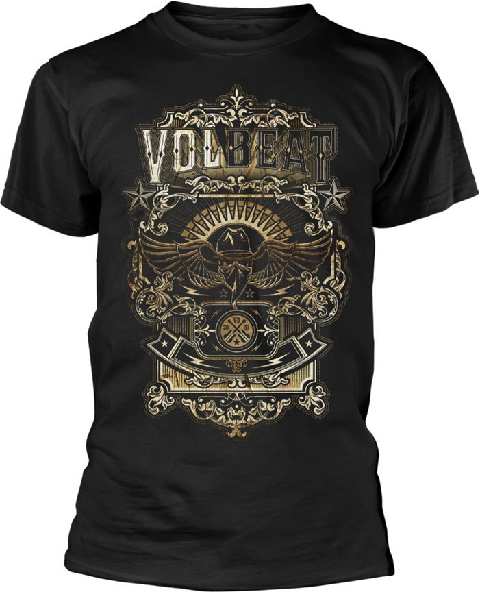 Shirt Volbeat Shirt Old Letters Zwart S