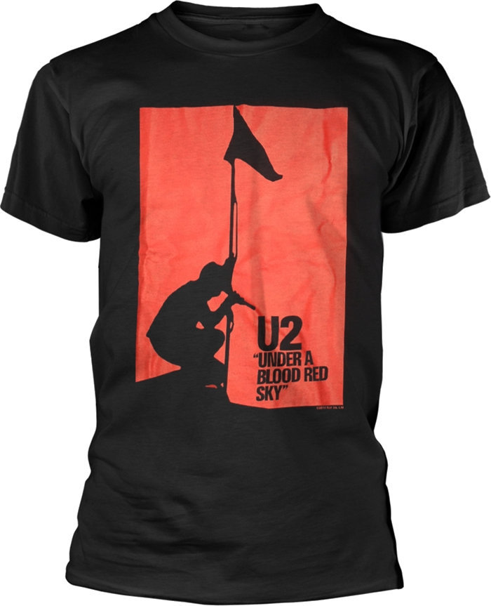 Skjorte U2 Skjorte Blood Red Sky Mand Black M