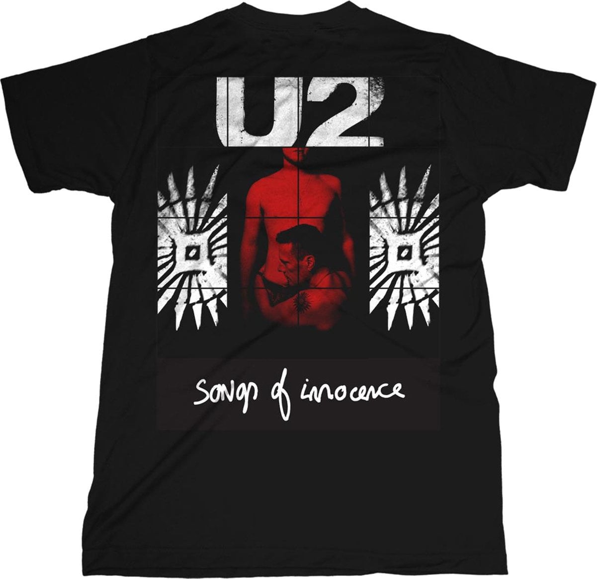 T-Shirt U2 T-Shirt Songs of Innocence Red Shade Unisex Black 2XL