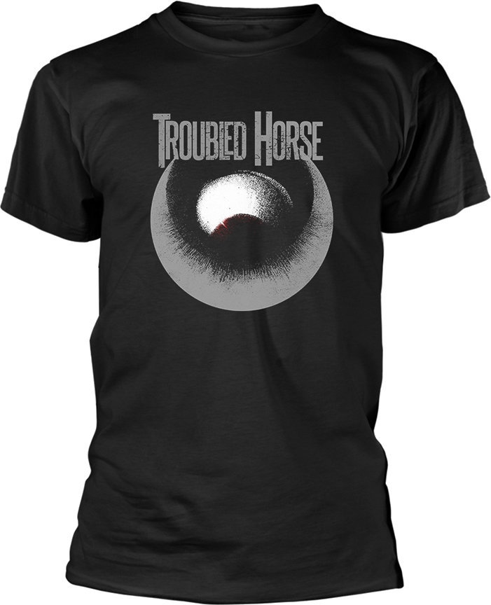 Shirt Troubled Horse Shirt Logo Black L