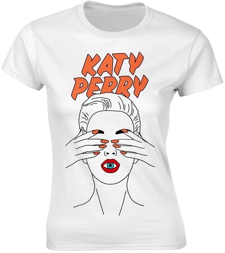 Shirt Katy Perry Shirt Illustrated Eye White L