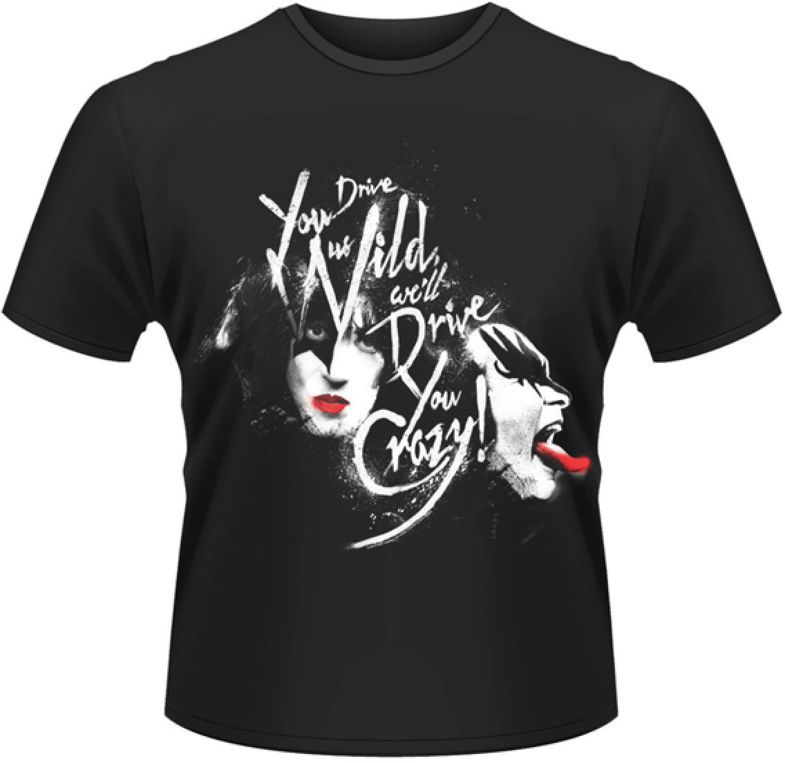 T-shirt Kiss T-shirt Crazy Black M