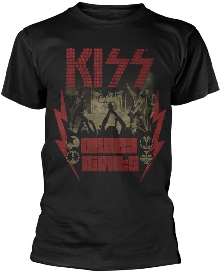 T-Shirt Kiss Crazy Nights Retro T-Shirt XXL