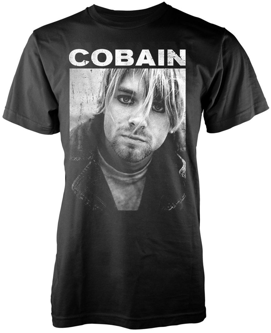 Shirt Kurt Cobain Shirt Kurt B/W Heren Black S