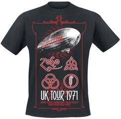 Tričko Led Zeppelin UK Tour 1971 Black