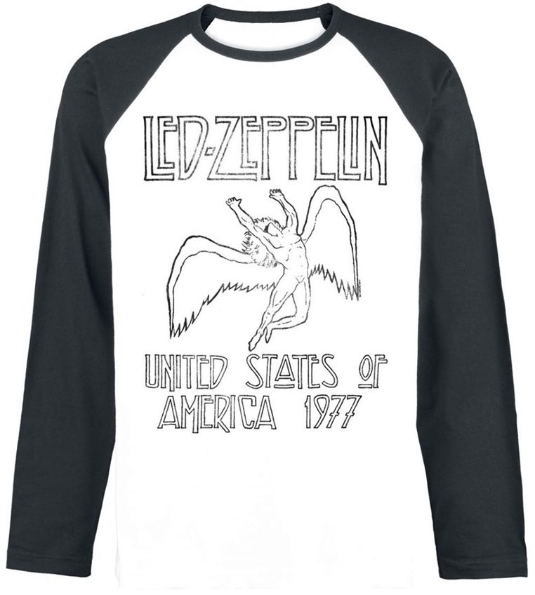 Koszulka Led Zeppelin Koszulka USA 77 Black/White S