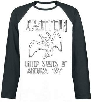 T-Shirt Led Zeppelin T-Shirt USA 77 Male Black/White XL - 1