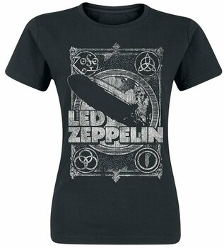 T-Shirt Led Zeppelin T-Shirt Vintage Print LZ1 Black L - 1