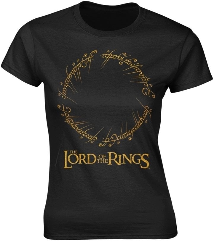Koszulka Lord Of The Rings Koszulka Ring Inscription Damski Czarny L