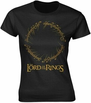 T-shirt Lord Of The Rings T-shirt Ring Inscription Femme Noir L - 1