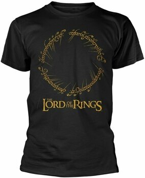 T-Shirt Lord Of The Rings T-Shirt Ring Inscription Schwarz 2XL - 1