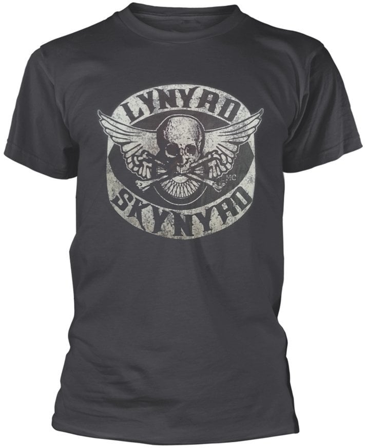 T-Shirt Lynyrd Skynyrd T-Shirt Biker Patch Male Dark Grey S