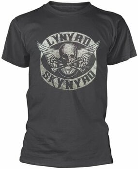 T-Shirt Lynyrd Skynyrd T-Shirt Biker Patch Dark Grey S - 1