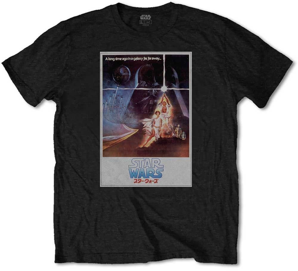 T-shirt Star Wars Old School Japanese Black XL T-shirt