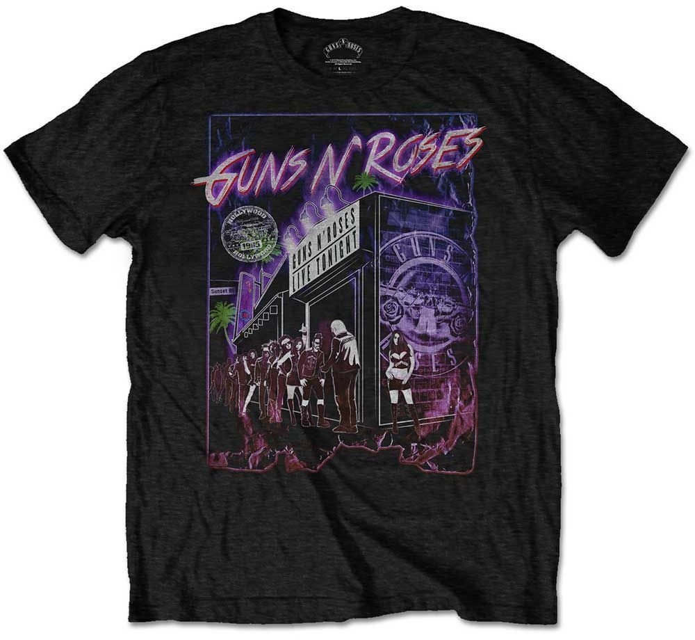 Koszulka Guns N' Roses Koszulka Sunset Boulevard Unisex Czarny S