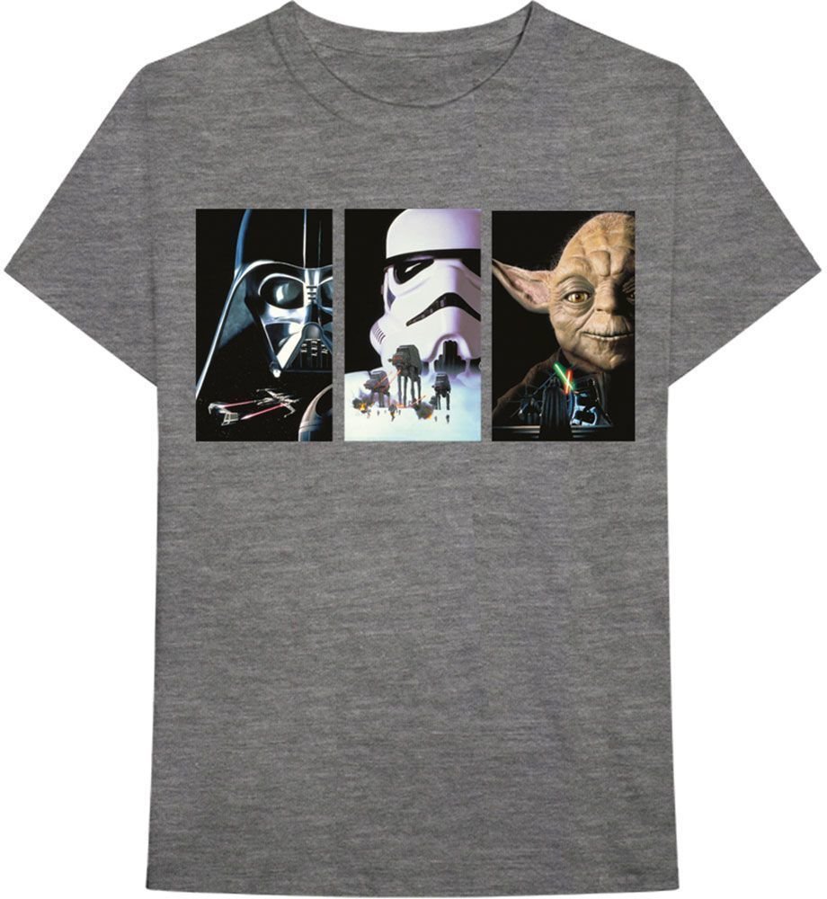T-Shirt Star Wars T-Shirt Tri VHS Art Unisex Grey S