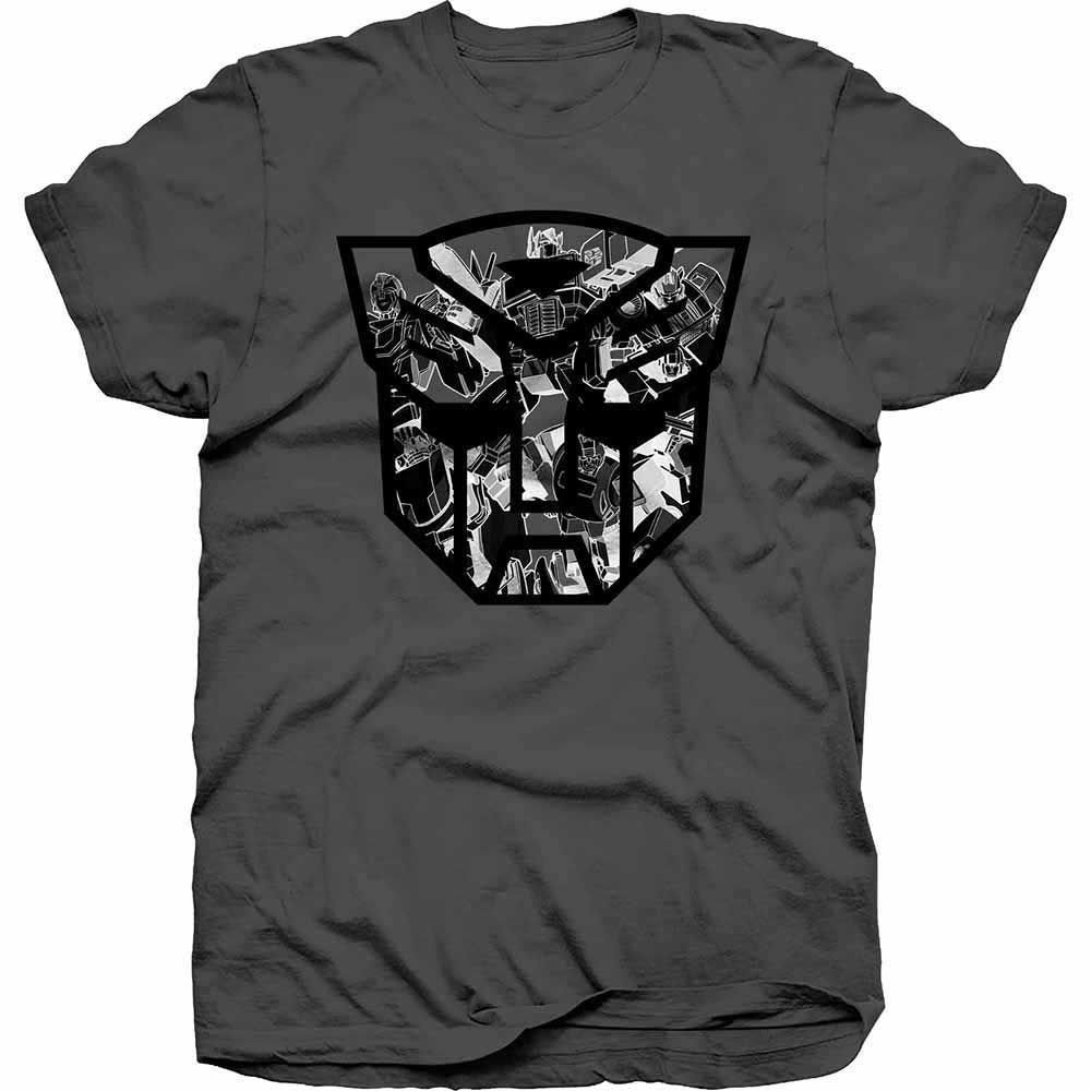 Camiseta de manga corta Hasbro Camiseta de manga corta Transformers Autobot Shield Charcoal Grey S