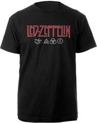 T-Shirt Led Zeppelin Unisex Logo & Symbols Black