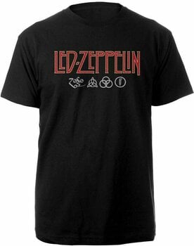 T-Shirt Led Zeppelin T-Shirt Unisex Logo & Symbols Unisex Black L - 1