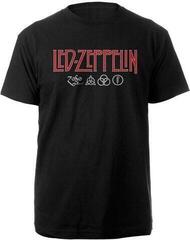Tričko Led Zeppelin Tričko Logo & Symbols Unisex Black XL