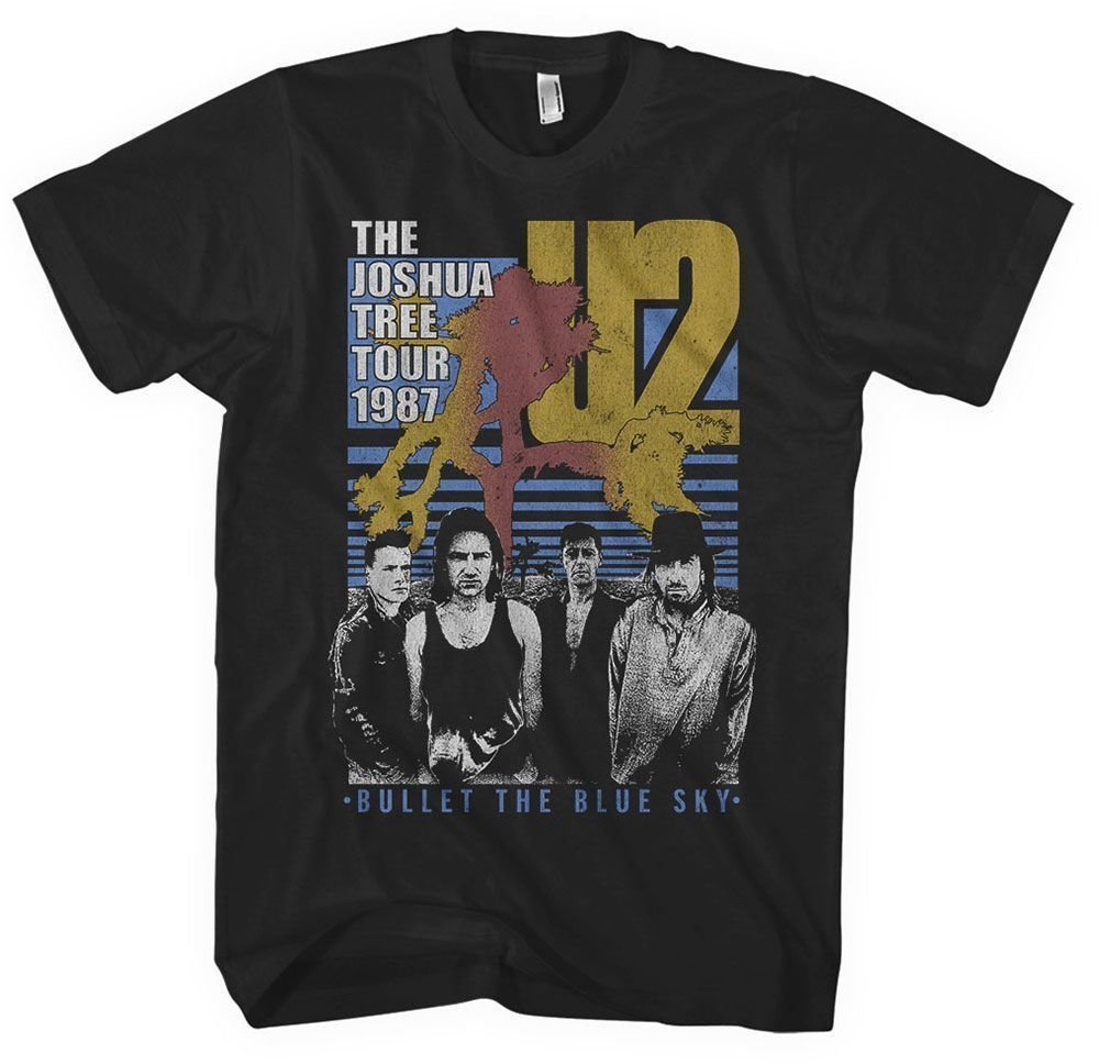 T-Shirt U2 T-Shirt Bullet The Blue Sky Schwarz XL