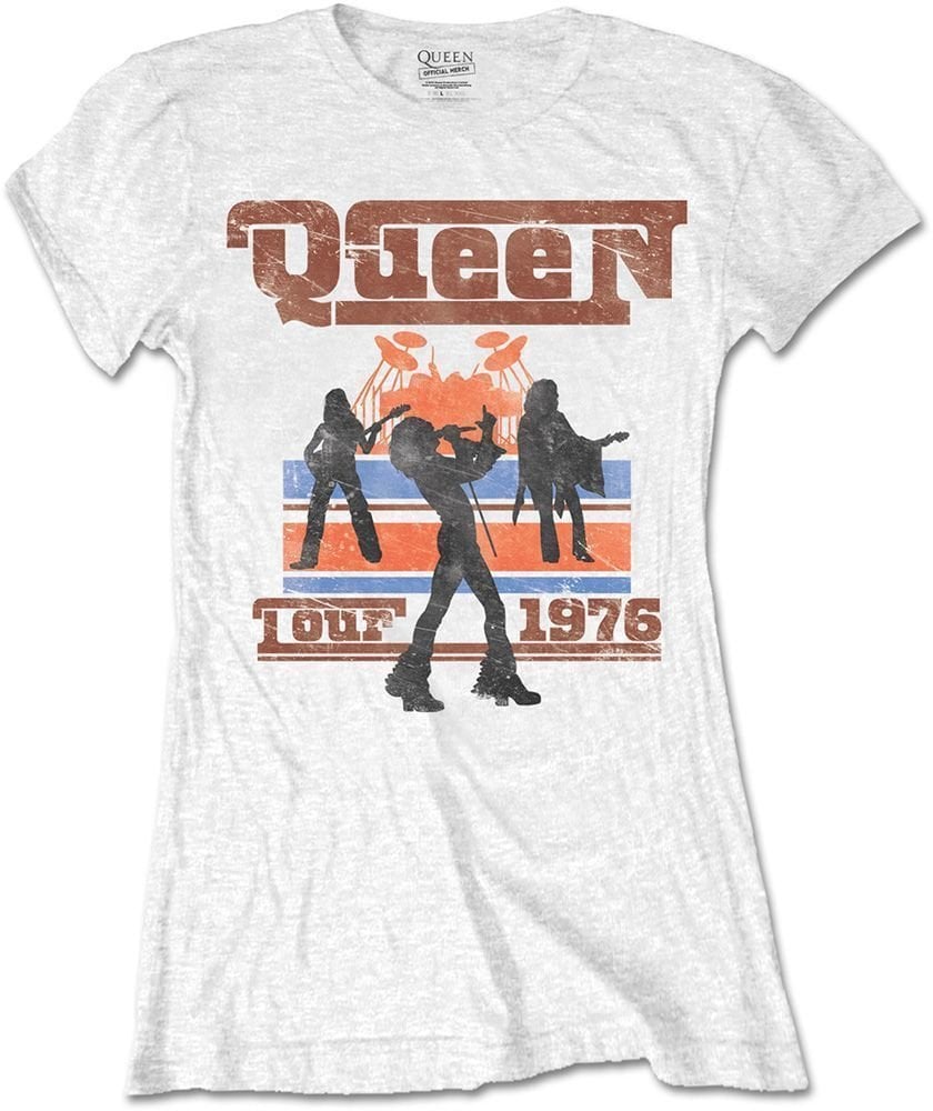 T-Shirt Queen T-Shirt 1976 Tour Silhouettes White XL