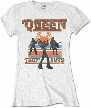 T-shirt Queen T-shirt 1976 Tour Silhouettes White XL - 1