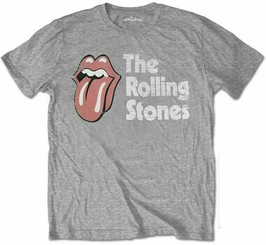 T-Shirt The Rolling Stones T-Shirt Scratched Logo Unisex Grey L - 1