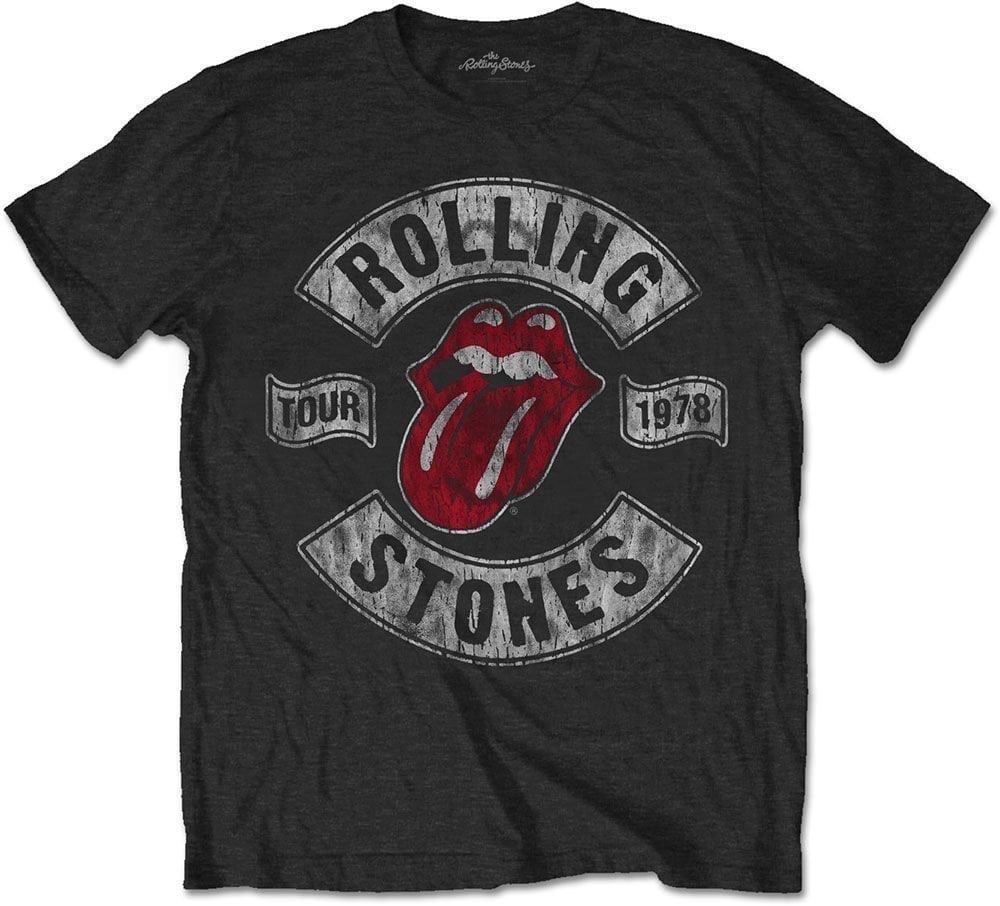 T-Shirt The Rolling Stones T-Shirt Unisex US Tour 1978 (Back Print) Unisex Black M