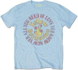 T-Shirt The Beatles T-Shirt Yellow Submarine All You Need Is Love Circle Vintage Unisex Light Blue S