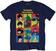 T-Shirt The Beatles T-Shirt Yellow Submarine Characters Unisex Navy Blue M