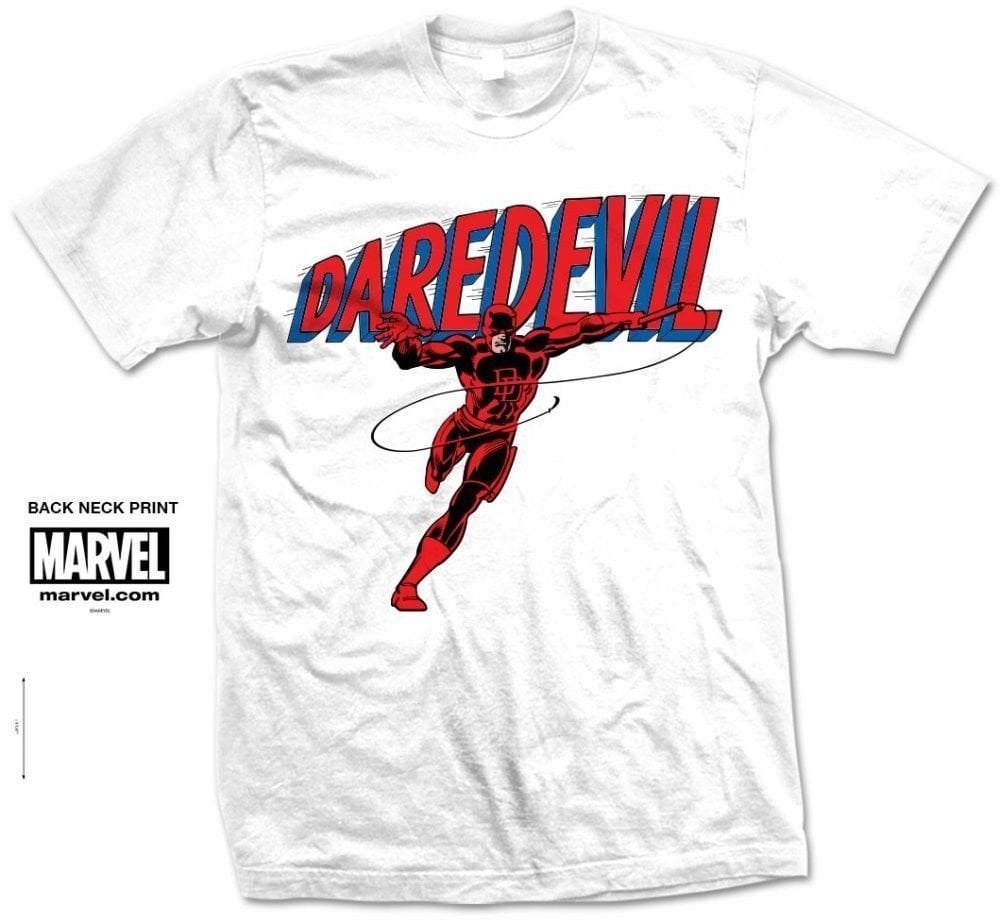 Shirt Marvel Comics Dare-Devil Logo White S Shirt