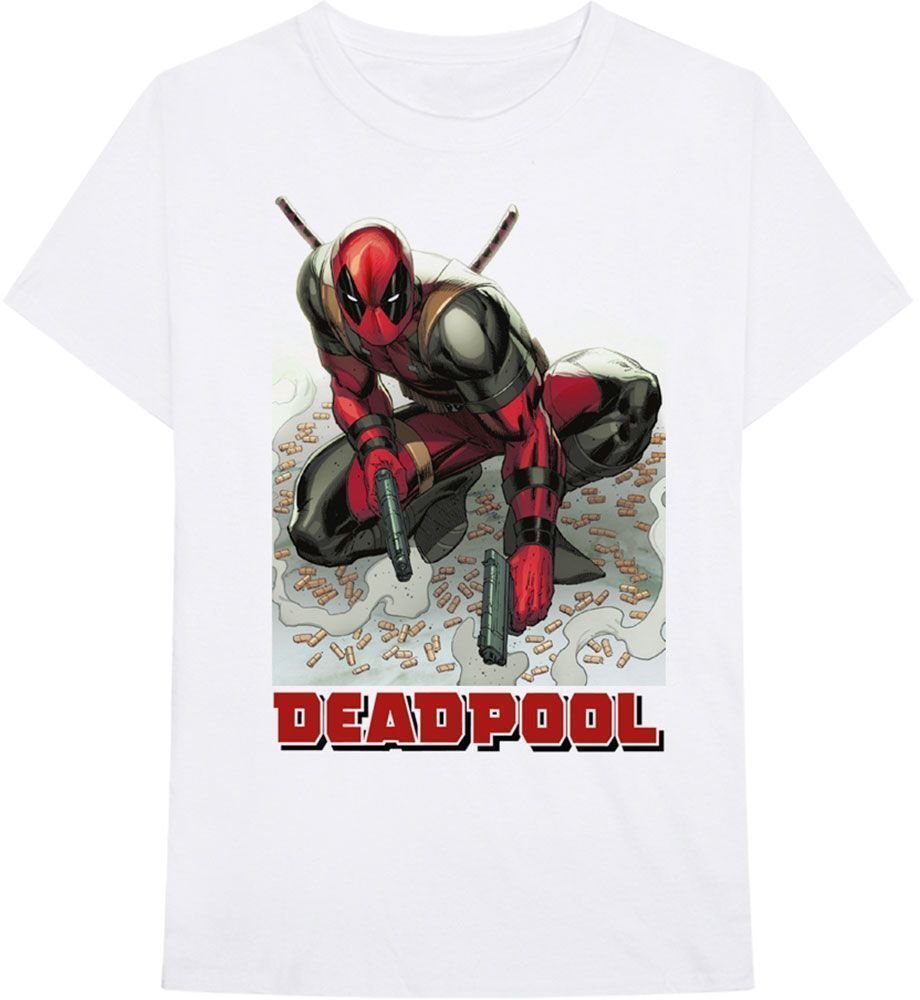 Skjorte Marvel Skjorte Comics Deadpool Bullet Unisex White L
