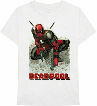 T-Shirt Marvel T-Shirt Comics Deadpool Bullet Unisex Weiß M - 1