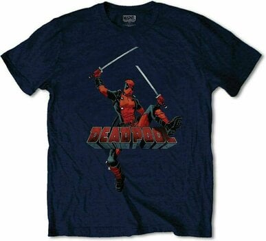 Tricou Marvel Tricou Comics Deadpool Logo Jump Navy Blue S - 1