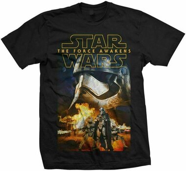 T-Shirt Star Wars T-Shirt Episode VII Phasma & Troopers Unisex Black S - 1
