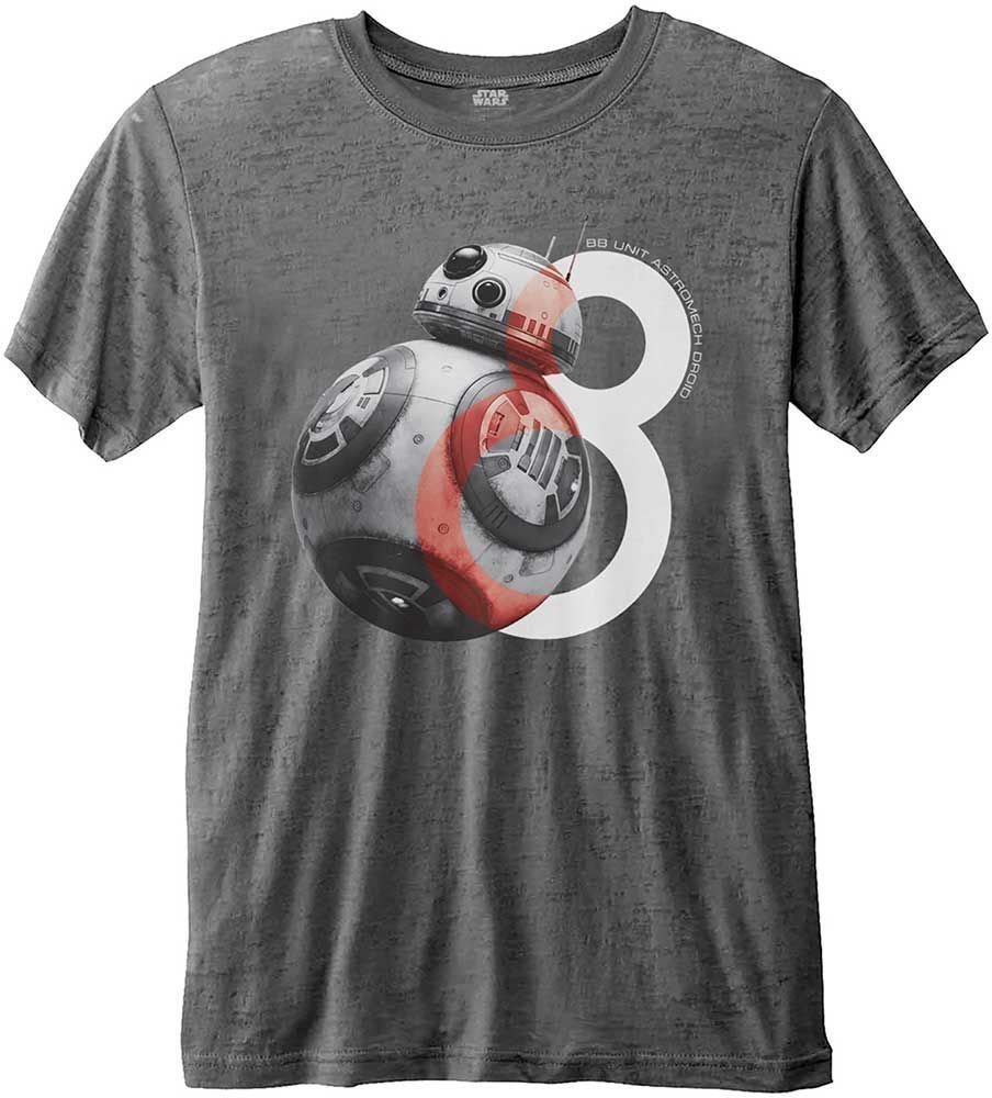 T-Shirt Star Wars T-Shirt Episode VIII BB-8 Big Eight Charcoal Grey XL